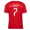 Herren Fußballbekleidung Dänemark Mathias Jensen #7 Heimtrikot EM 2024 Kurzarm
